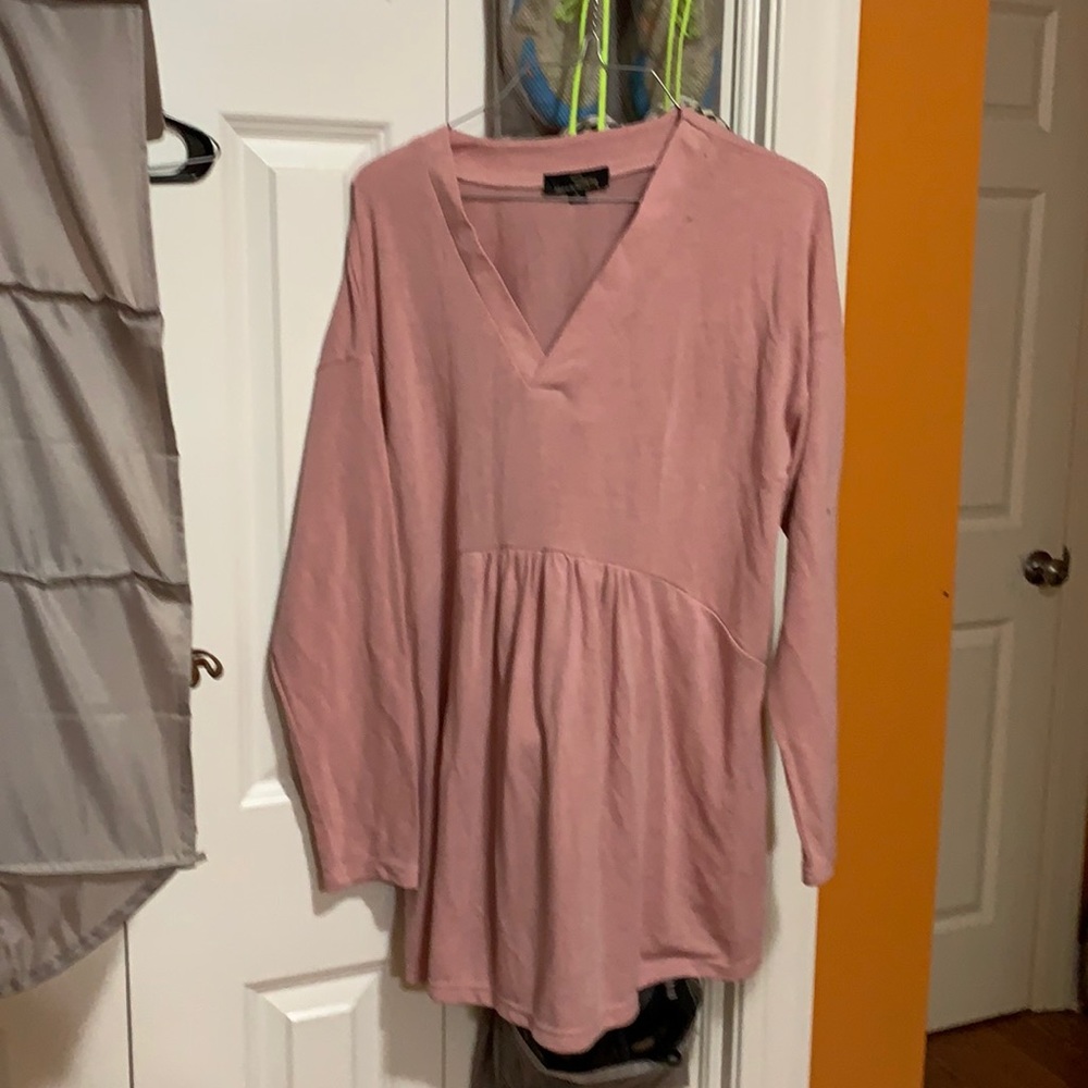 Beautiful light pink long sweater